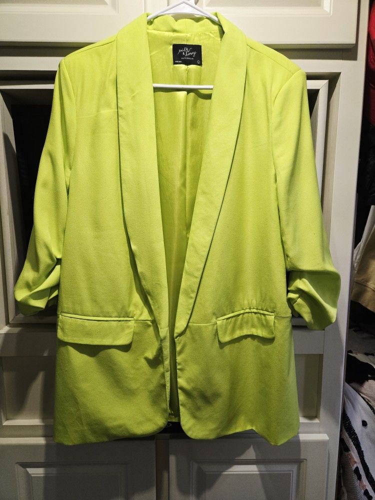 Highlighter Yellow Blazer-L (Adjustable Sleeve)