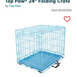 24’ Dog Crate With Kong Bed Pad 