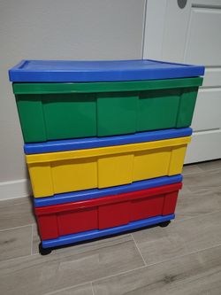 3-Drawer Plastic Storage Cart on Wheels