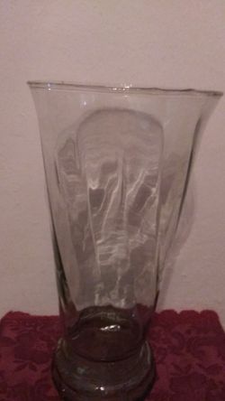 Large Clear Glass Flower Vase
