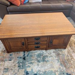 Solid Oak Coffee Table 