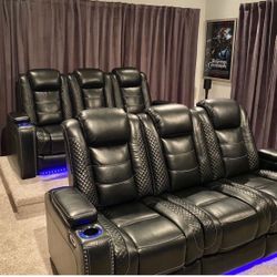 Party Time Midnight Power Reclining Sofa (One Sofa price $1619) / couch 