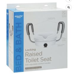 Brand New Equate Locking Raised Toilet Seat