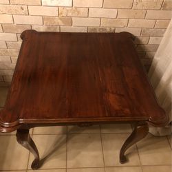 36” Square Dining/game Mahogany Table