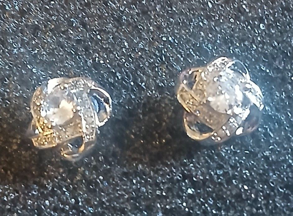 0.5 Carat Sterling Silver & D Color Moissanite Earrings