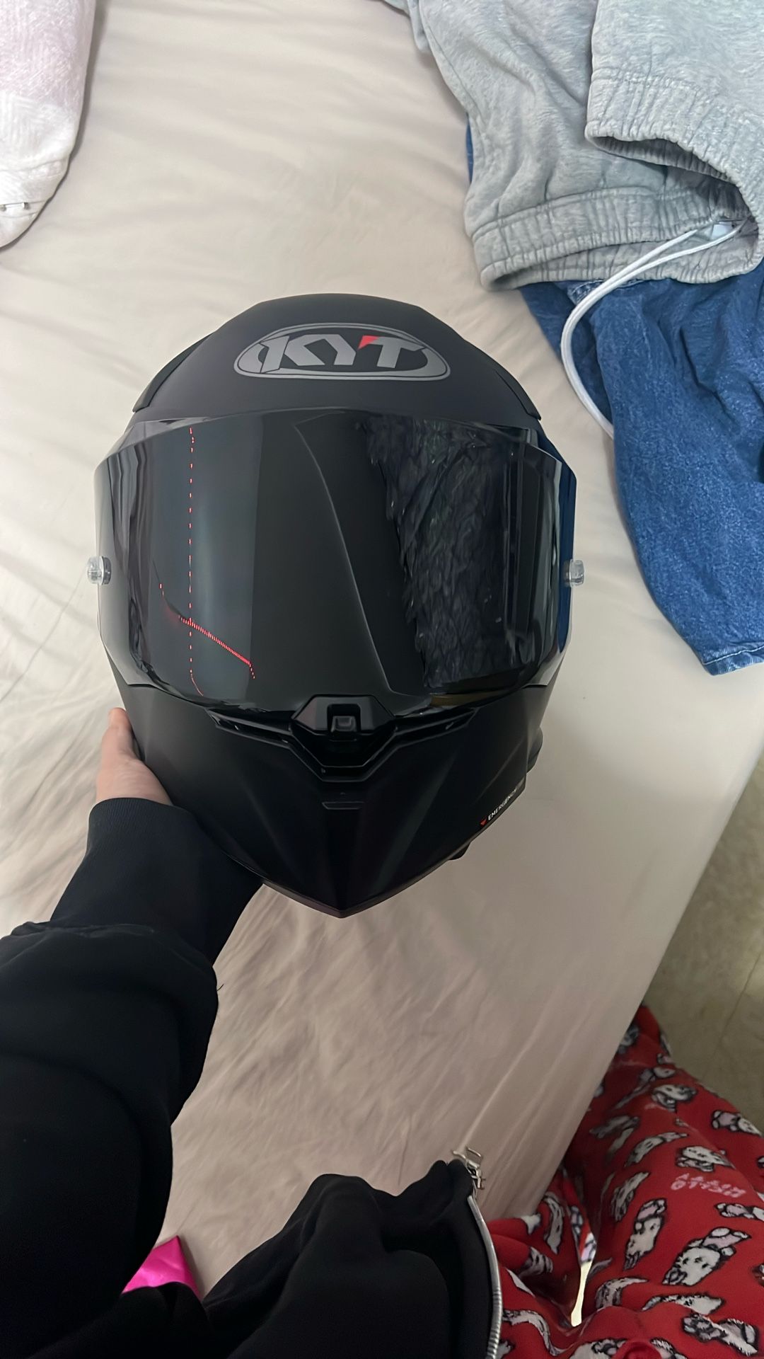MOTORCYCLE KYT R2R SIZE LARGE HELMET