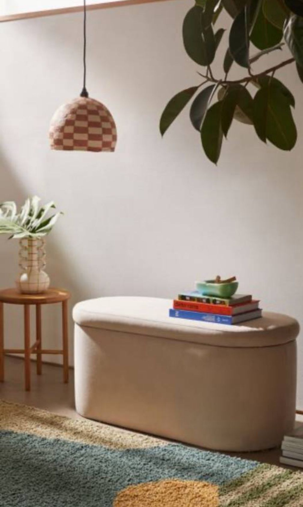 Urban Outfitters Shae Velvet Storage Bench - Discontinued and Rare