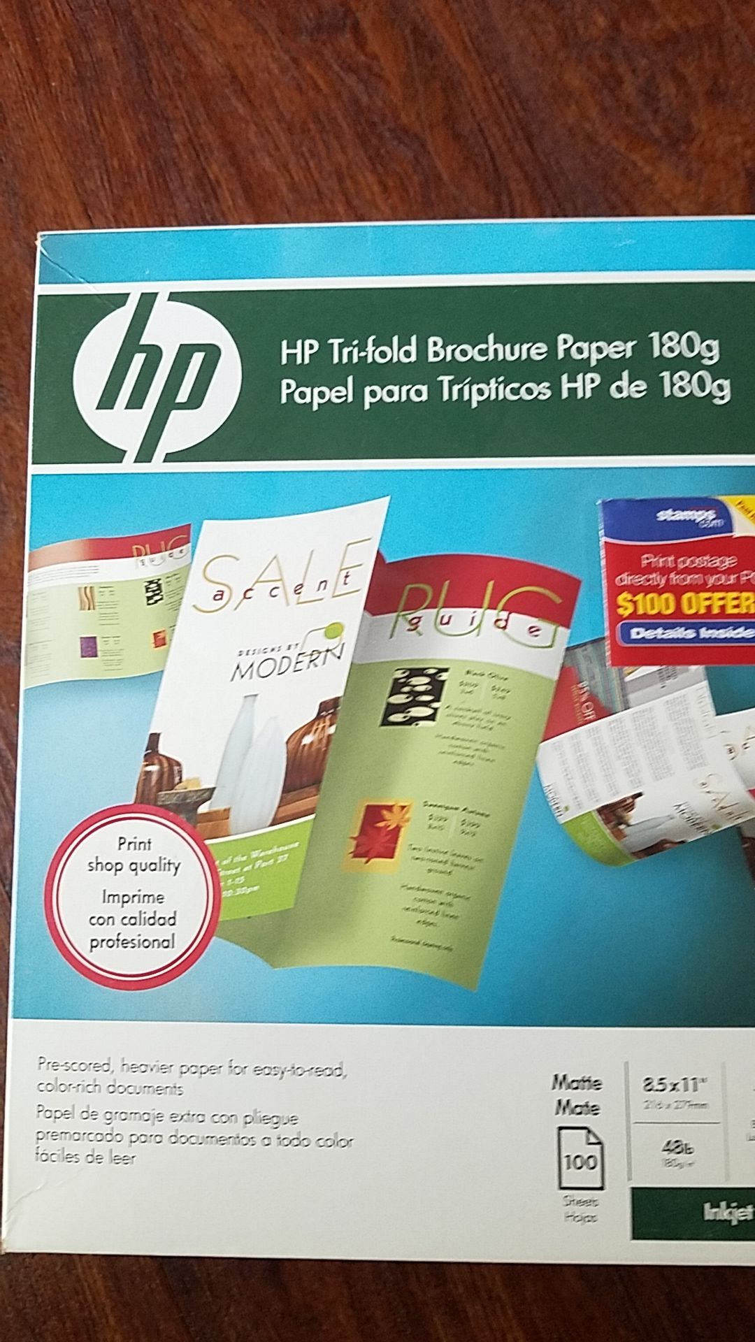 HP Tri-Fold Brochure paper.