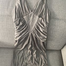 Grey Polyester/spandex Fitted Bebe Dress
