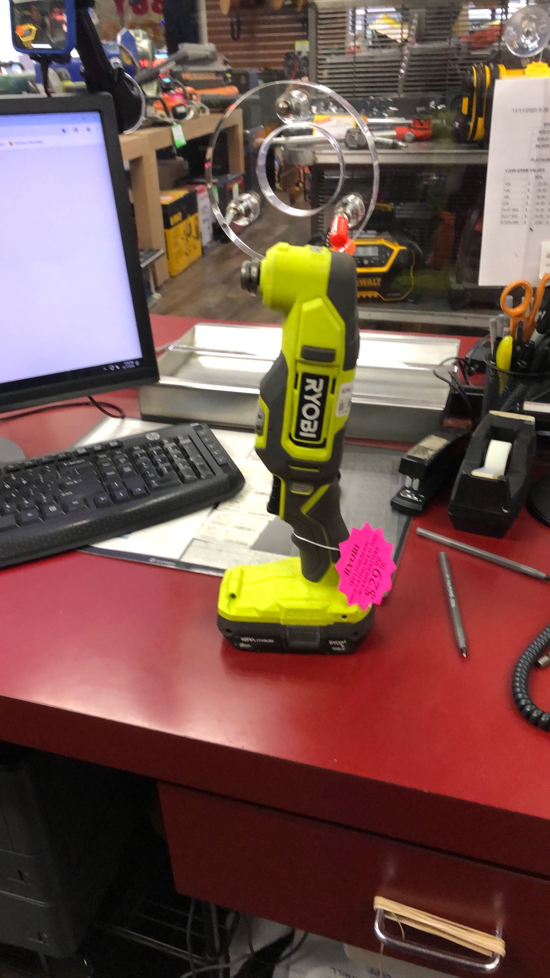 1003 Ryobi PCL430 18v Lithium Ion Oscillating Multi Tool W/ 2.0ah Battery 539544