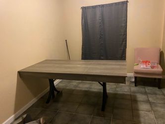 Grey Table Black Legs