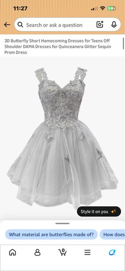 Silver butterfly dress