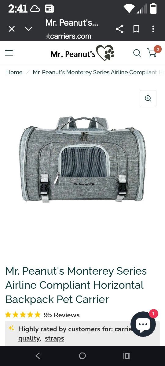 PET TRAVEL CARRIER & BACKPACK Airline, Bus, Train Approved