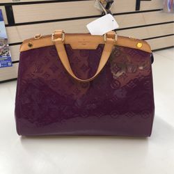 Louis Vuitton Brea MM Vernis Purple Bag