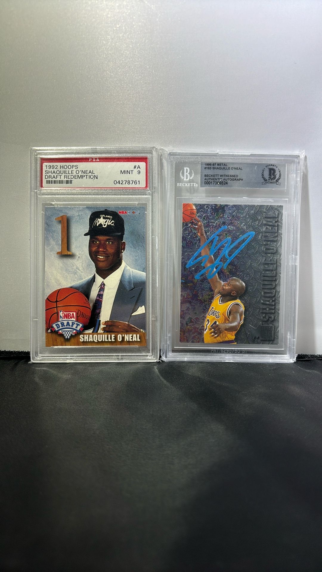 Shaq Lot Rookie Auto Two Huge Cards