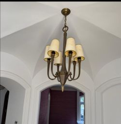 Beautiful bronze  chandelier and 2 sconces
