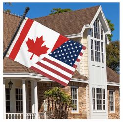 American Canadian flag NEW 2x3