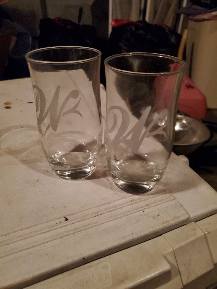 Glasses With Momogram Initials W