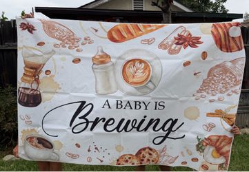 A baby is brewing backdrop