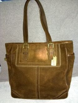 COUCH Suede leather tote No F06q-f10410