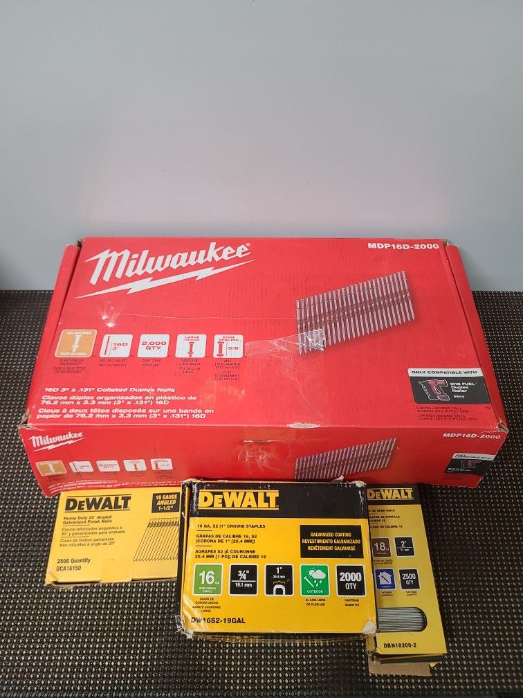 Milwaukee/Dewalt Nails