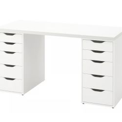 IKEA Alex Desk with Drawers