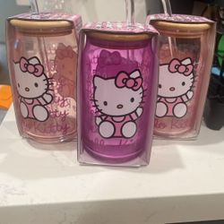 Hello Kitty Glass Cups
