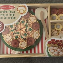 Brand New, Melissa And Doug, Wooden Pizza Set