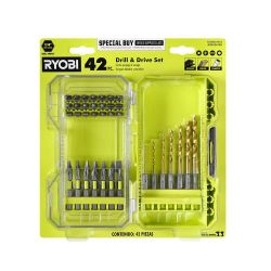 Ryobi Drill & Drive Set with Titanium Bits and Drive Bits (42-Pieces)