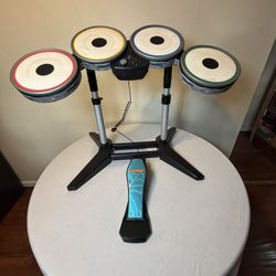 Beatles Rock Band Drum Kit Controller + Beatles Bass Pedal – PS3 – Rare