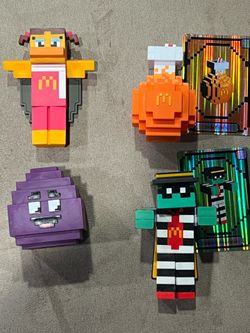 2025 Minecraft Movie McDonald’s Lot Of 4 Hamburglar & Birdie & Grimace & potion