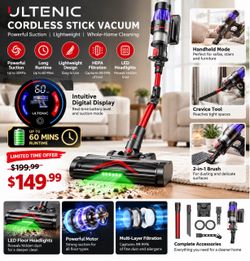 Ultenic Cordless Stick Vacuum