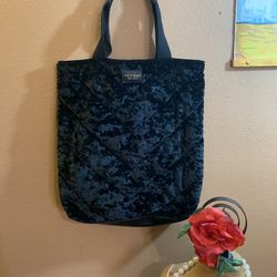 Victoria Secret Love Victoria Black Velvet Tote