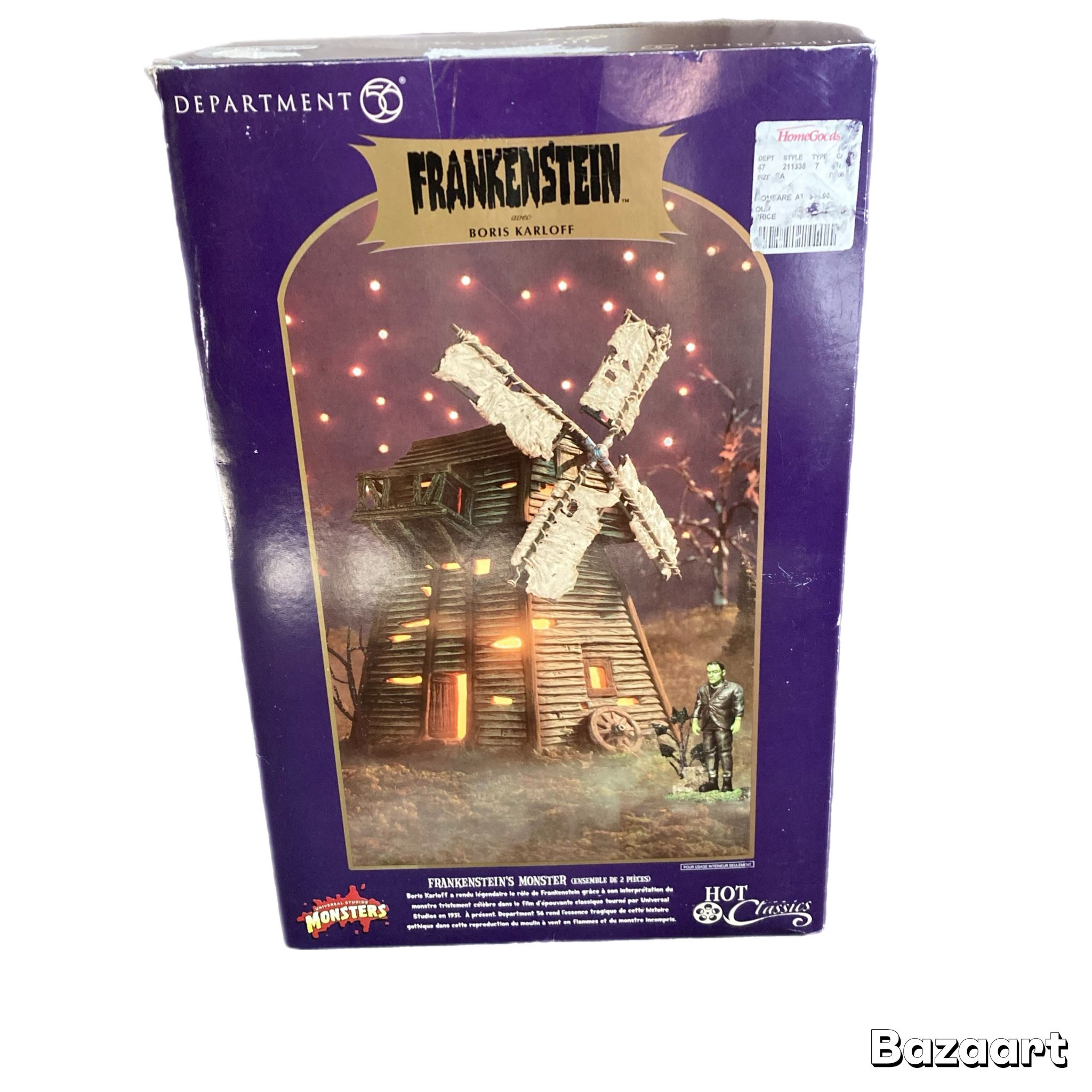 Dept 56 Hot Classics Frankenstein’s Monster Windmill Universal Monsters