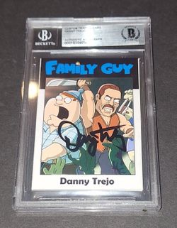 🔥Danny Trejo Signed Autographed Card Custom Family Guy Machete Beckett COA 🔥
