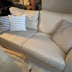 Pottery Barn Slip Covered Loveseat
