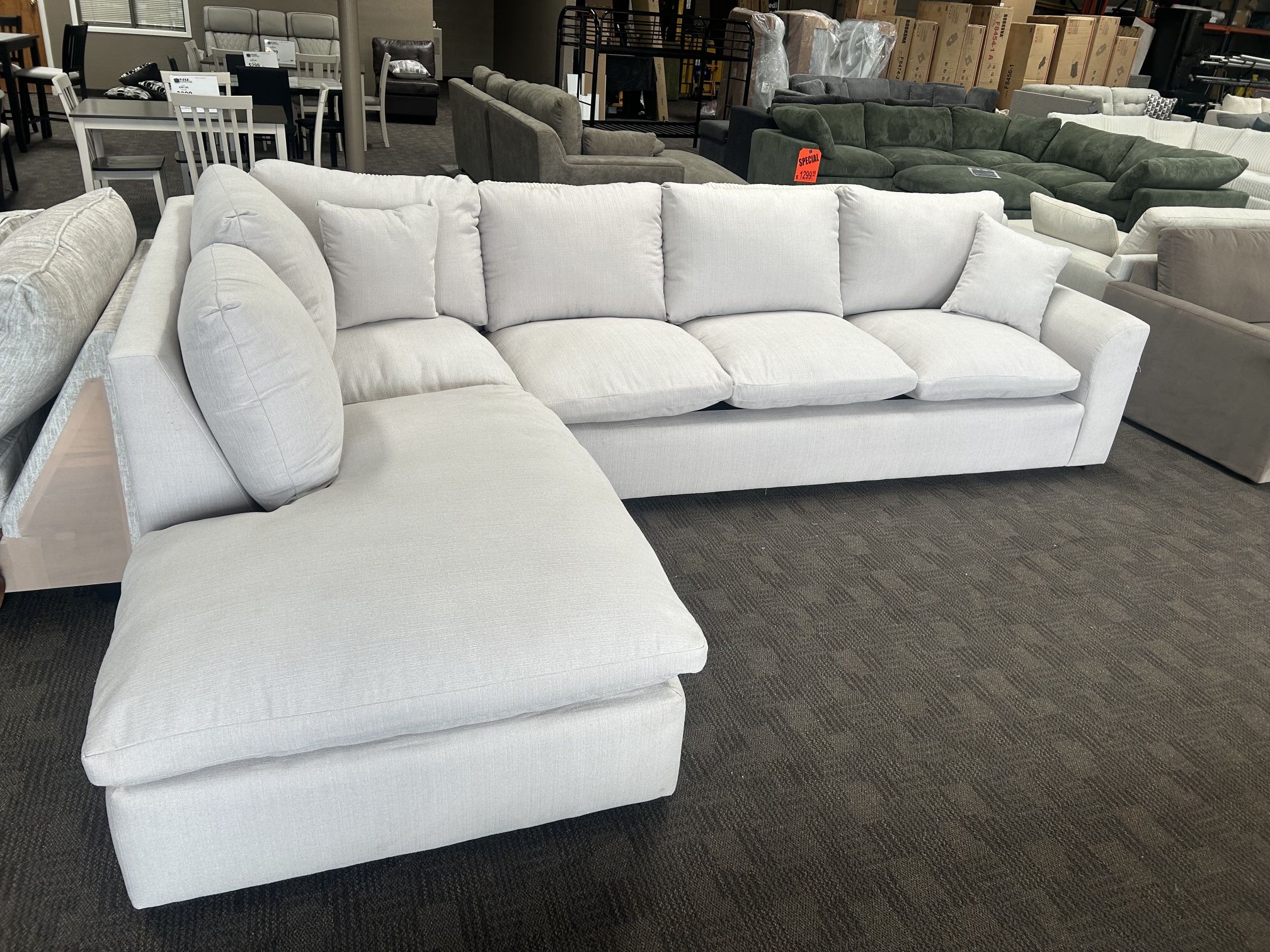 Fluffy White Cloud Sectional