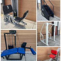 Gym Equipment, Olympic Weight, Lat, Chest & Smith Machines, Home, Leg Press, Dumbbell Bench Rack Power Squat Curl Extension 