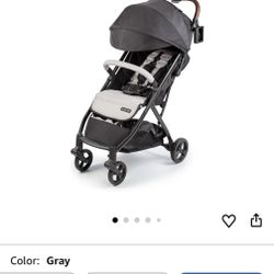 Summer Infant Ingenuity 3Dquickclose CS+ Compact Fold Stroller – Lightweight Stroller with Oversized Canopy, Extra-Large Storage and Compact Fold, Gra