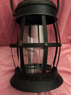 Lantern wall accent candle holder antique look