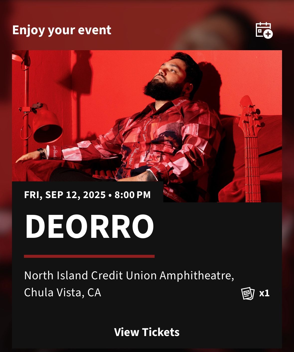 1 Ticket For Deorro