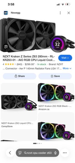 NZXT kraken CPU cooler