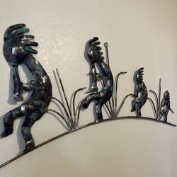 Dancing Kokopelli SW Western Metal Wall Art