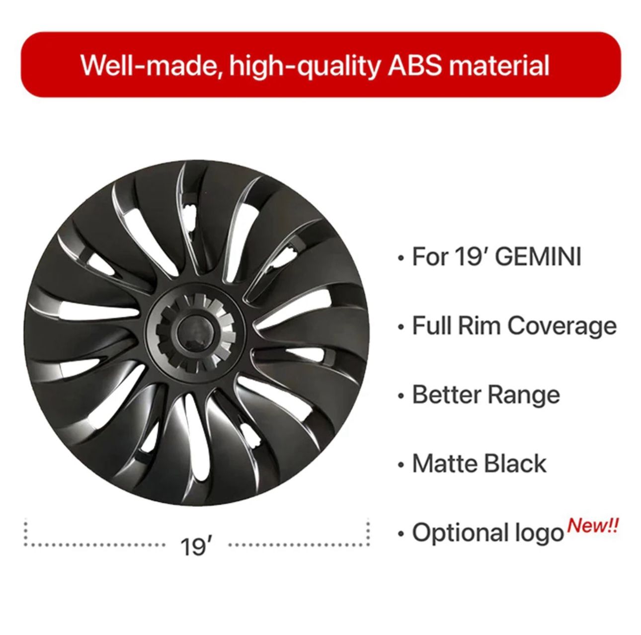 FULL SET Model Y HubCaps Rim Covers