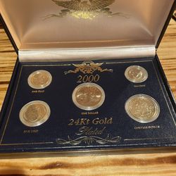 24k Gold Plated Coin Set