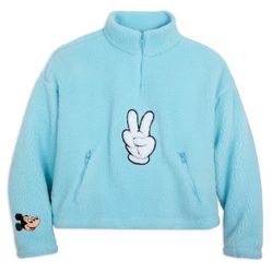 Mickey Mouse Peace Sign Fleece Pullover