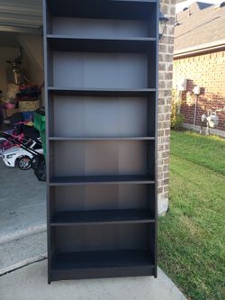 80" Black 6 Shelf Bookcase
