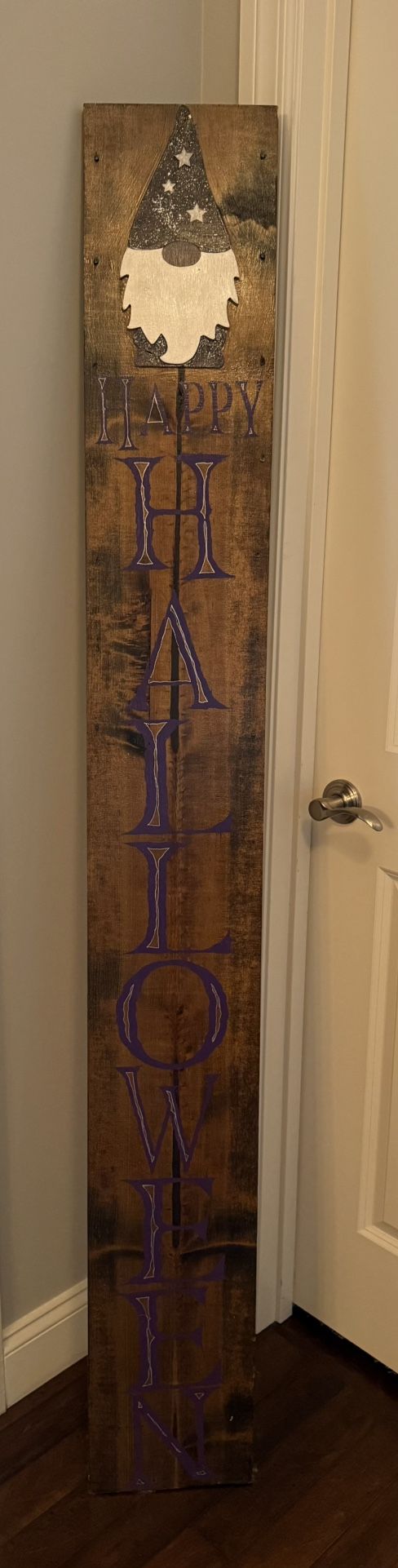 Gnome Halloween Light Up Porch Leaner