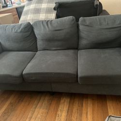 Sofa With Ottoman and Chair For Sale 