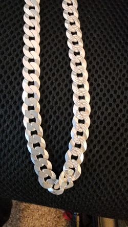 Mans Silver 925 Necklace 26 Inches 12 Mm